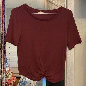 Maroon top